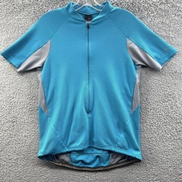 Nike Sphere Dry Top Women's Medium Blue 1/2 Zip Pockets Running Top Ladies M - Picture 1 of 9